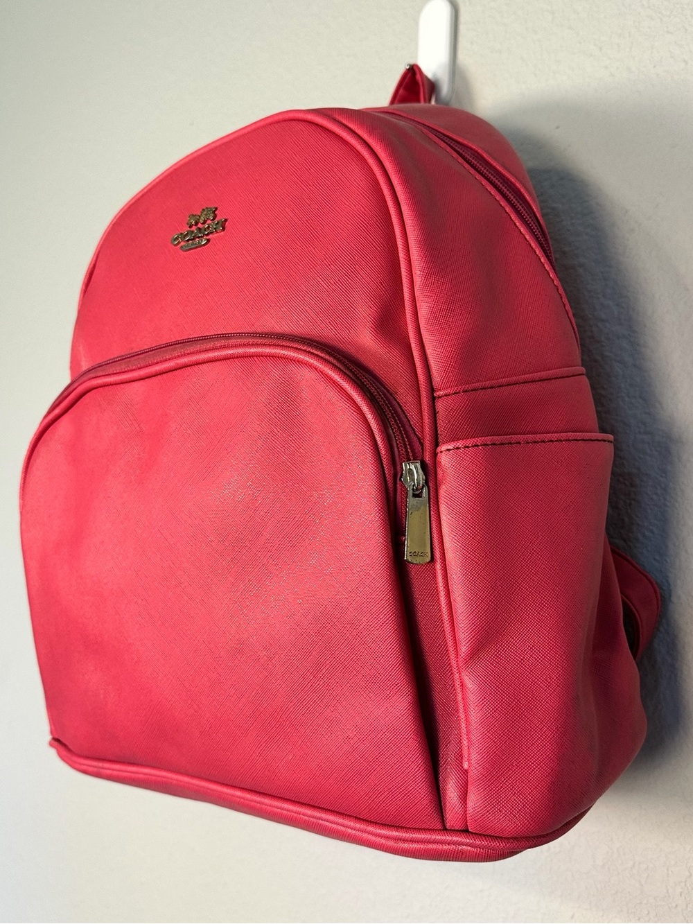 Coach Court Backpack in Coral Pink